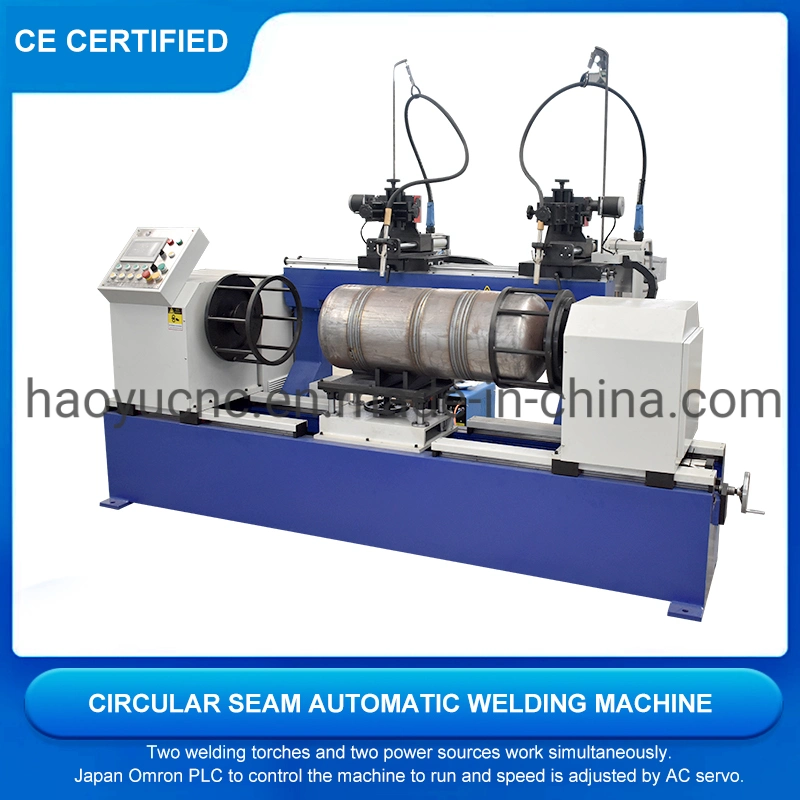 China Factory Customized Lathe Type Automatic CNC Gas Solar Water Heater Fuel Tank Bottom Circular Seam Welding Machine for Shells