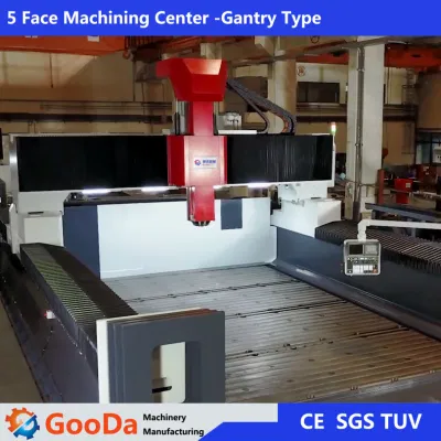 Gantry Type 5 Axes Machining Center Five Faces Metal Processing Double Ballscrew Drive High Precision High Rigidity and More Productivity CNC Milling Drilling